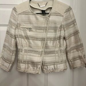 White House Black Market Cream Jacket